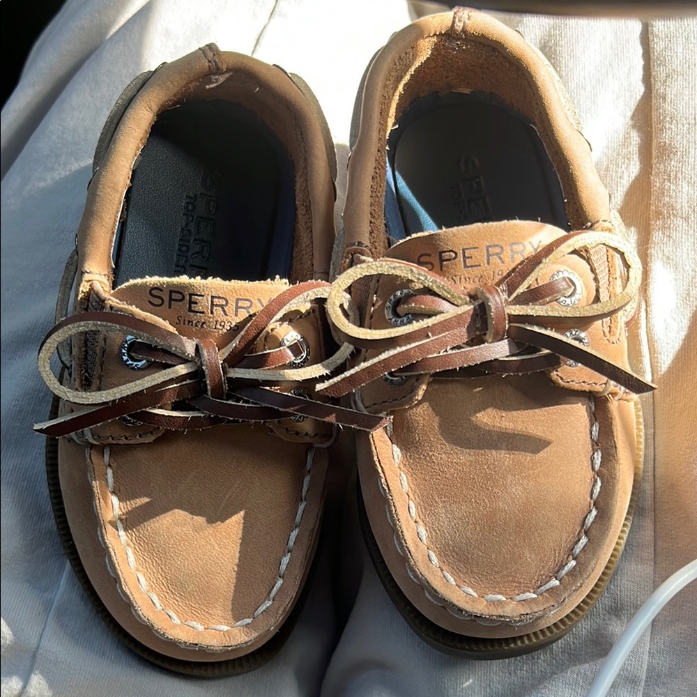 Sperry Kids Tan Boat Shoes